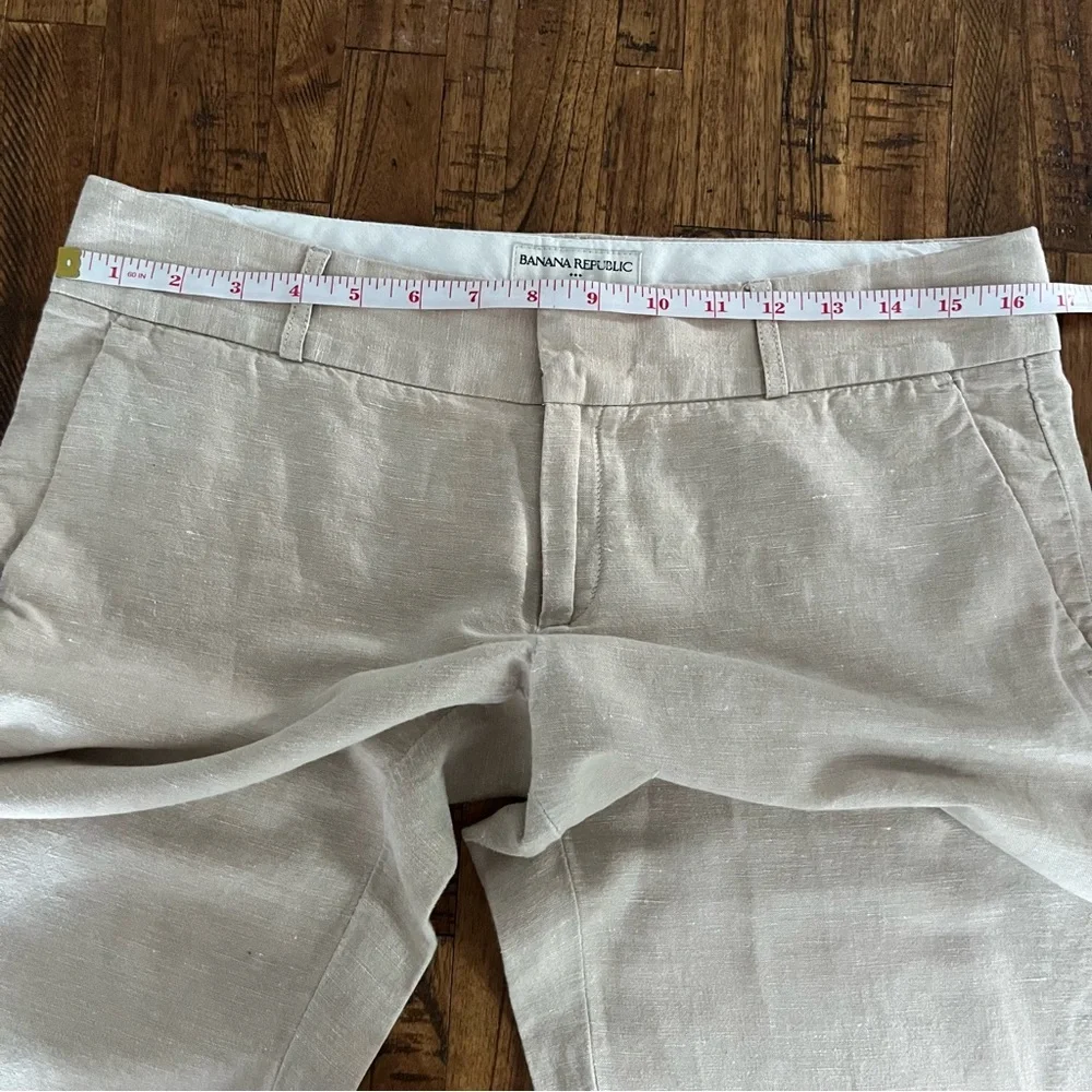 Banana Republic Straight Leg‎ Mid Rise Linen blend Trousers Size 8